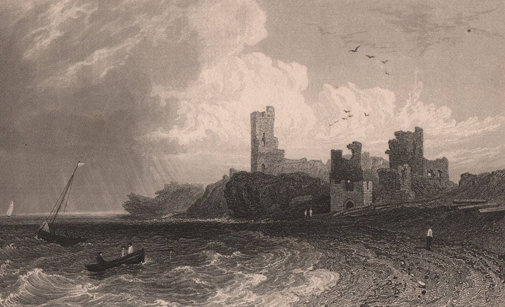 Remains of Aberystwyth Castle, Cardiganshire, Wales, by Henry Gastineau 1835